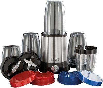 Блендер Russell Hobbs стаціонарний Nutri Boost, 700Вт, чаша-700мл, чопер 300мл, чорно-сріблястий (23180-56) 278972 фото