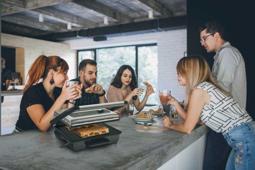 Гриль Tefal прижимний Grill Inicio, 2000Вт, темп. режимів-3, метал (GC242D38) 322350 фото