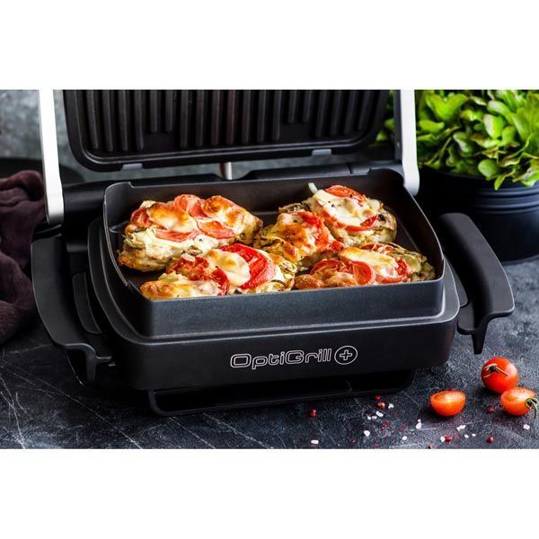 Гриль Tefal прижимний OptiGrill + XL, 2000Вт, темп. режимів-9, з`ємні пластини, метал (GC724D12) 326211 фото