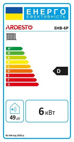 Котел електро Ardesto 6 кВт, 220V/380V, одноконтурний з насосом (EHB-6P) 349617 фото