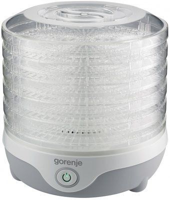 Сушарка для продуктів Gorenje, 240Вт, піддонів -1.5x28см, діаметр-28см, макс-70&deg;С, сітка для ягід в компл., пластик , білий (FDK20MG) 283910 фото