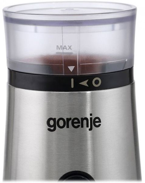 Кавомолка Gorenje роторна, 150Вт, об'єм зерен-60г, метал, чорно-сріблястий (SMK150E) 306303 фото