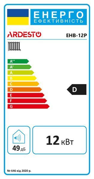 Котел електро Ardesto 12 кВт, 380V, одноконтурний з насосом (EHB-12P) 349609 фото