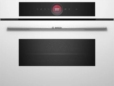 Духова шафа Bosch електрична компактна, 45л, A, дисплей, конвекція, ф-ція мікрохвиль, білий (CMG7241W1) 378934 фото