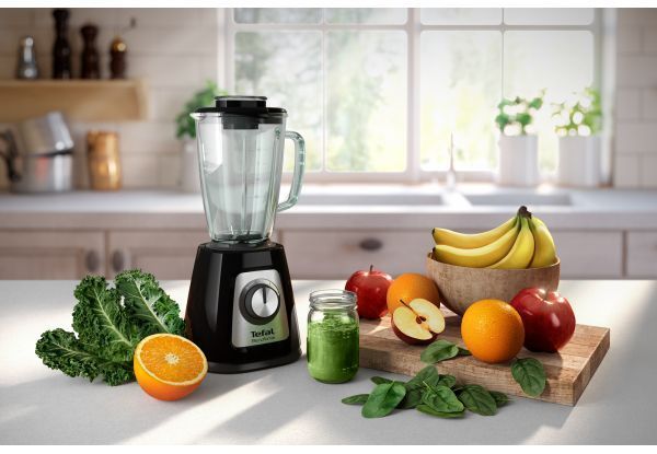 Блендер Tefal стаціонарний Blendforce, 800Вт, чаша-1250мл, скло, чорний (BL438831) 319446 фото