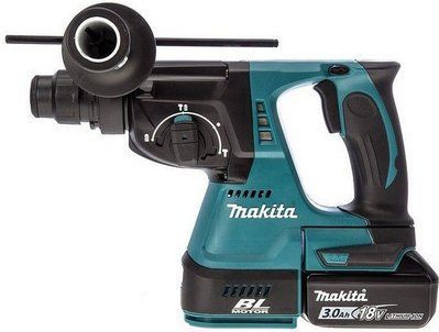 Перфоратор Makita DHR242RFJ, акум, 18В LXT, 3Ah 2шт., SDS-Plus, 2.4 Дж, 3.3кг (DHR242RFJ) 360169 фото