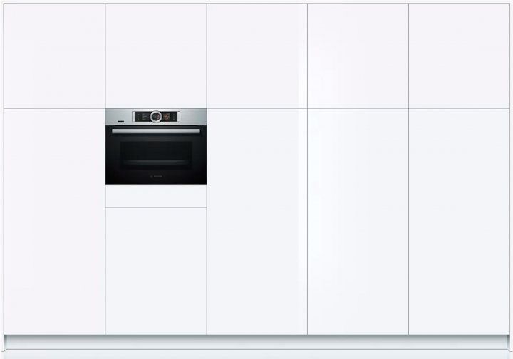 Духова шафа Bosch електрична компактна, 47л, A+, пара, дисплей, конвекція, нерж (CSG656RS7) 361974 фото