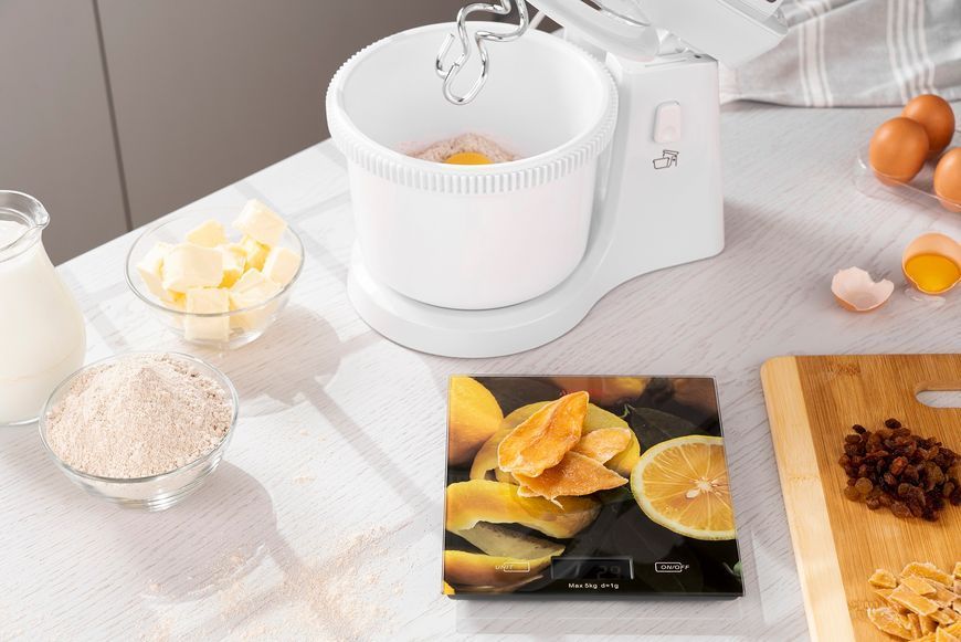 Ваги Ardesto кухонні LEMON, 5кг, 2хААА в комплекті, скло, багатокольоровий (SCK-893LEMON) 326245 фото