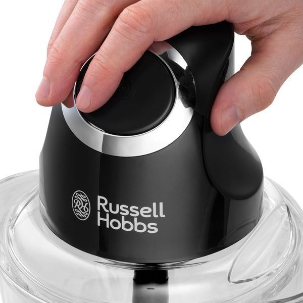 Подрібнювач Russell Hobbs Matte Black, 200Вт, чаша-500мл, скло, корпус-пластик, чорний (24662-56) 343940 фото