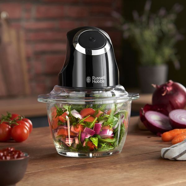 Подрібнювач Russell Hobbs Matte Black, 200Вт, чаша-500мл, скло, корпус-пластик, чорний (24662-56) 343940 фото
