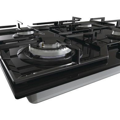 Варильна поверхня Gorenje газова на склі, 60см, чавун, чорний (GTW641KB) 362019 фото