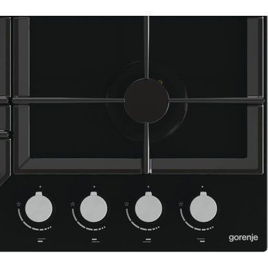 Варильна поверхня Gorenje газова на склі, 60см, чавун, чорний (GTW641KB) 362019 фото