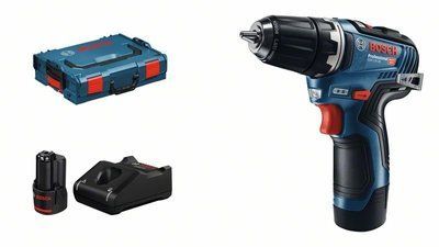 Шурупокрут-дриль акумуляторний Bosch GSR 12V-35, 12 2x3.0Аг, 35Нм, 20+1, 460/1750об/хв, безщітковий, AutoLock, L-BOXX 102, 0.75 кг (0.601.9H8.002) 329350 фото