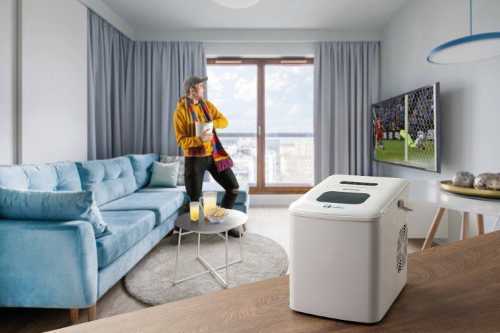 Льодогенератор побутовий Gorenje, 12кг/добу, 1.8л, дисплей, білий (IMD1200W) 361866 фото