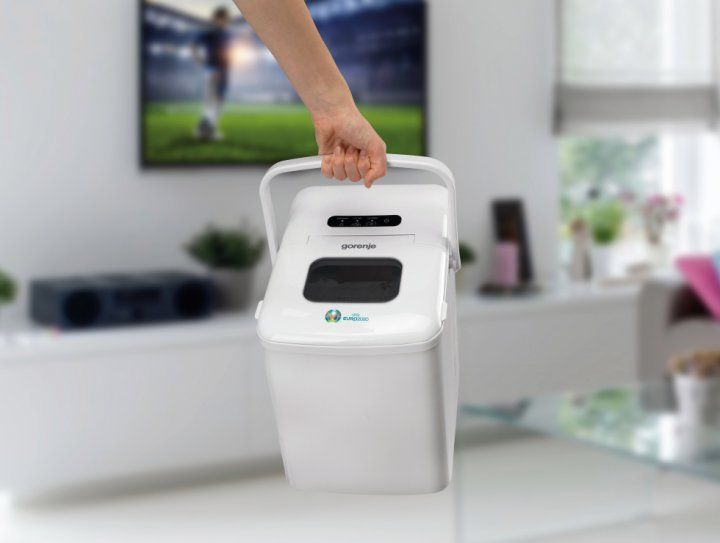 Льодогенератор побутовий Gorenje, 12кг/добу, 1.8л, дисплей, білий (IMD1200W) 361866 фото