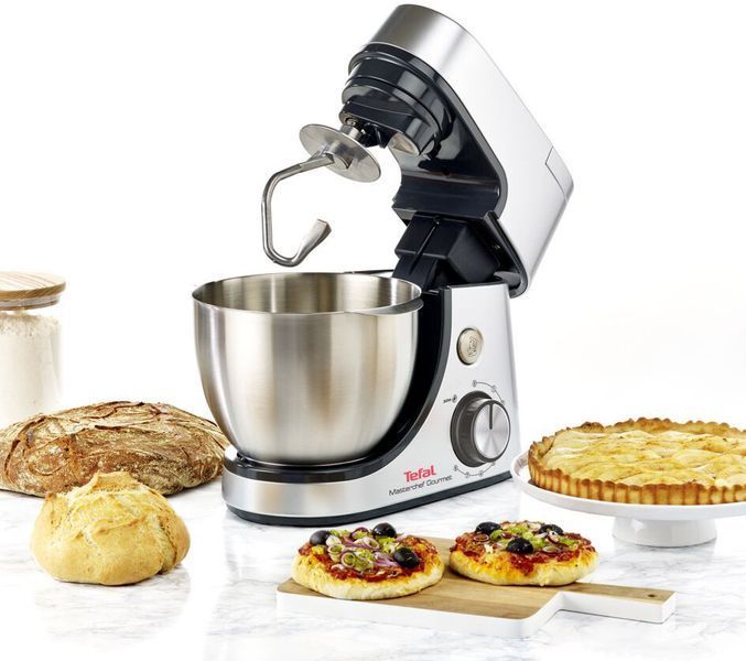 Кухонна машина Tefal MASTERCHEF GOURMET, 1100Вт, чаша-метал, корпус-пластик, насадок-6, сірий (QB516D38) 353302 фото
