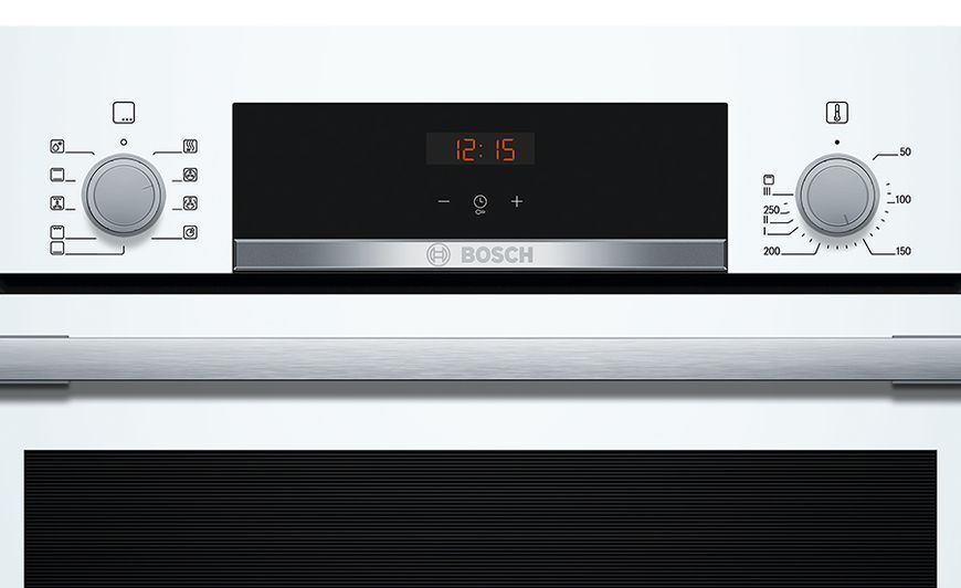 Духова шафа Bosch електрична, 66л, A, дисплей, конвекція, білий (HBF534EW0Q) 309112 фото