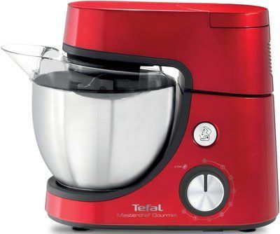 Кухонна машина Tefal MASTERCHEF GOURMET, 1100Вт, чаша-метал, корпус-пластик, насадок-6, червоний (QB516G38) 356260 фото