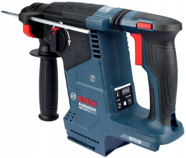 Перфоратор акумуляторний Bosch GBH 187-LI, патрон SDS-plus 24мм, 18В 1х5Аг, 2.4Дж, 3 режими, 980об/хв, 3кг (0.611.923.022) 378990 фото