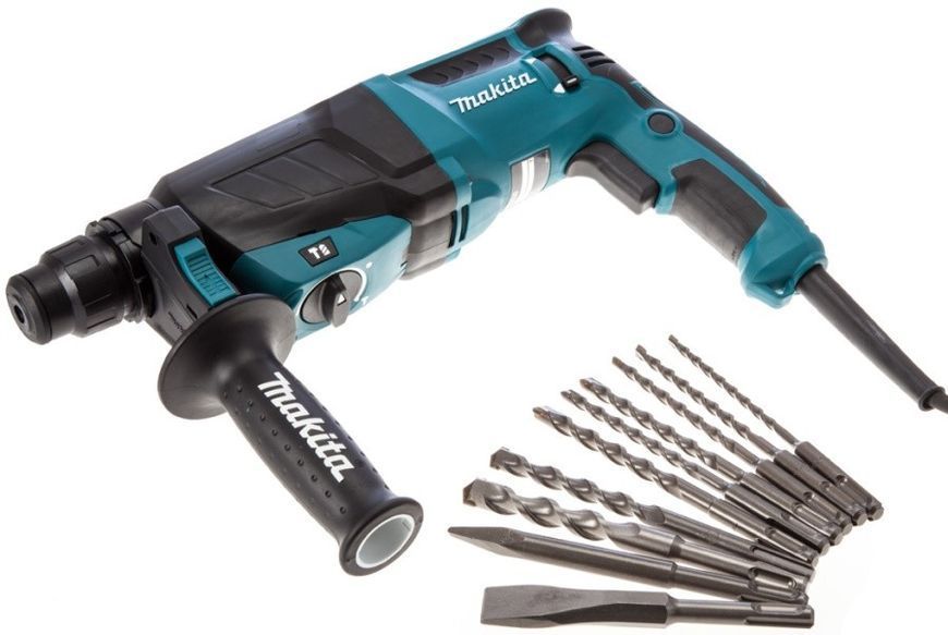 Перфоратор Makita HR2630T, SDS+,змінний патрон, 800Вт, 2.4 Дж, 3.0 кг (HR2630T) 302327 фото