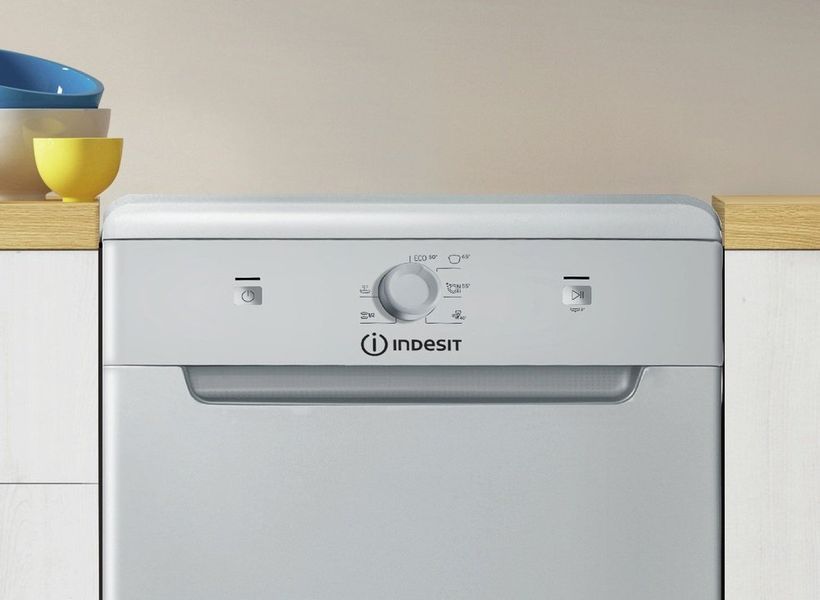 Посудомийна машина Indesit, 10компл., A+, 45см, сріблястий (DSCFE1B10SRU) 372848 фото