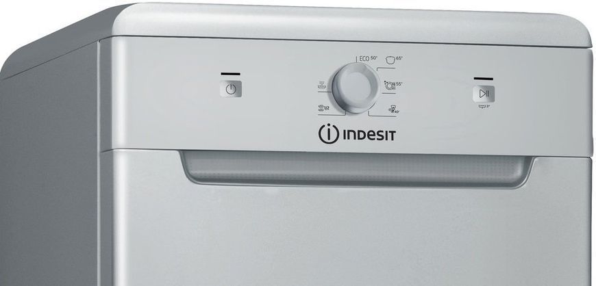 Посудомийна машина Indesit, 10компл., A+, 45см, сріблястий (DSCFE1B10SRU) 372848 фото