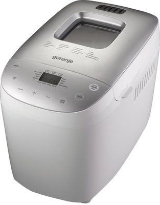 Хлібопічка Gorenje, 850Вт, програм-1.6, макс.вага - 1.6кг, форма прямокутник, пластик, сірий (BM1600WG) 283193 фото