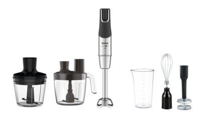Блендер Tefal заглибний INFINY FORCE PRO, 1200Вт, 9в1, чаша-800мл, чопер 500мл, спіралайзер, турборежим, чорний (HB95LD38) 338251 фото