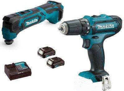 Набір акумуляторного інструменту Makita CLX206X1 (TM30D, DF331D, DC10ВтC, BL1015x2), 10.8 В CXT (CLX206X1) 303131 фото