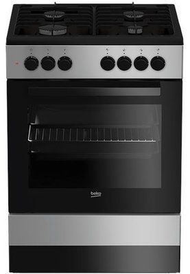 Плита Beko комбінована, 65л, 60x60см, конвекція, сріблястий (FSM62120DS) 291799 фото