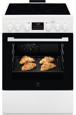 Плита Electrolux електрична склокерамічна, 58л, 60x60см, конвекція, пара, білий (LKR664100W) 379082 фото