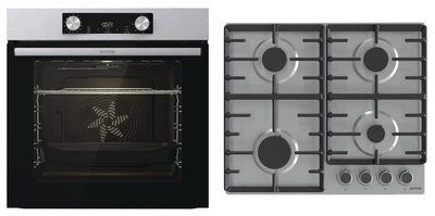 Комплект Gorenje (духовка електрична BO6737E02XK + варильна поверхня газова G642ABX), нерж. (SET_BO6737E02XK_G642ABX) 381216 фото