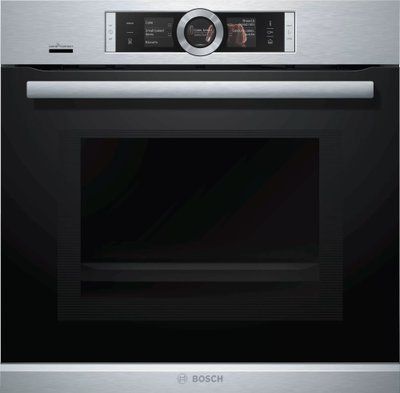 Духова шафа Bosch електрична, 66л, A+, пара, дисплей, конвекція, ф-ція мікрохвиль, чорний (HNG6764S6) 361961 фото