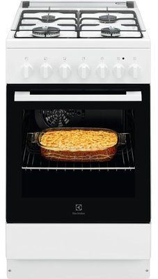 Плита Electrolux комбінована, 54л, 50x60см, конвекція, білий (LKK520002W) 379103 фото