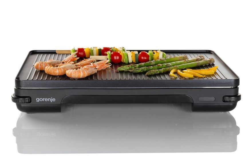 Гриль Gorenje барбекю, 2000Вт, темп. режимів-5, з`ємні пластини, метал, чорний (TG2000LCB) 335023 фото
