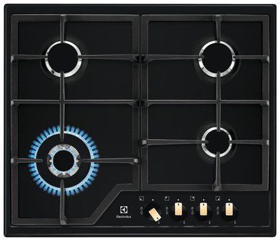 Варильна поверхня Electrolux газова, 60см, чавун, чорний матовий (KGS6436RK) 376551 фото