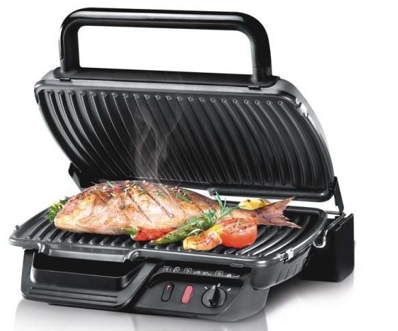 Гриль Tefal прижимний Ultracompact&nbsp;, 2000Вт, темп. режимів-3, з`ємні пластини, розкриття на 180градусів, метал (GC305012) 287020 фото