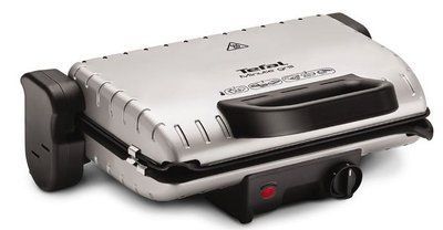 Гриль Tefal прижимний Minute Grill, 1600Вт, темп. режимів-3, з`ємні пластини, розкриття на 180градусів, метал (GC205012) 291684 фото